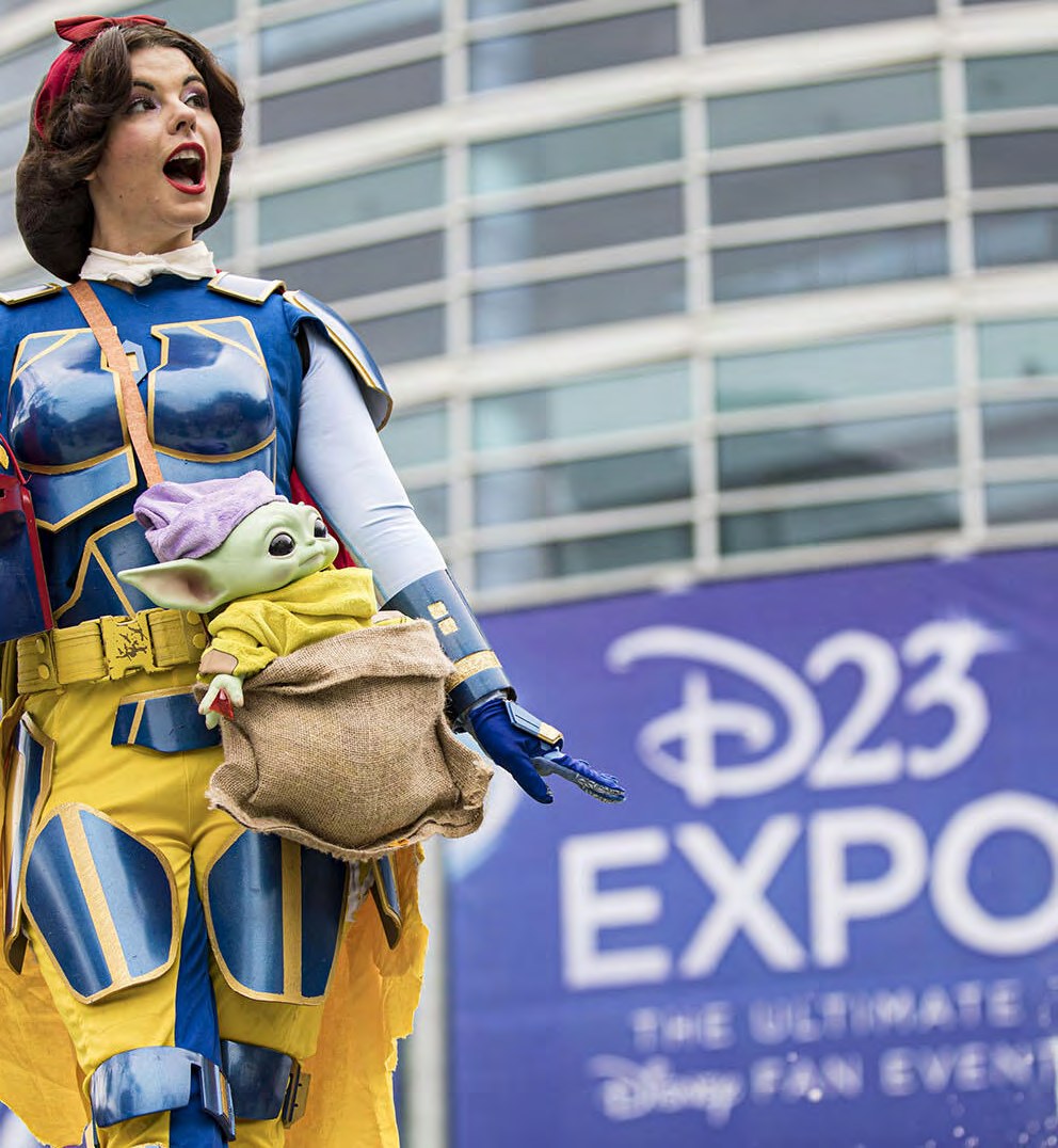 D23 Expo 2022 environmental branding, wayfinding and large-format signage across the Anaheim Convention Center