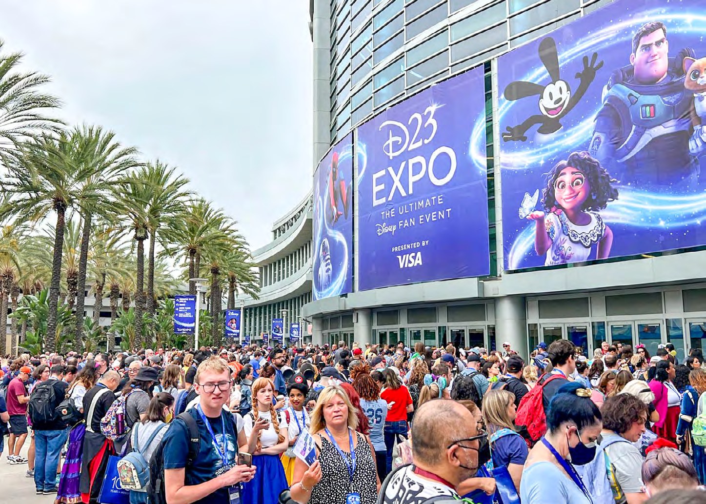 D23 Expo 2022 environmental branding, wayfinding and large-format signage across the Anaheim Convention Center