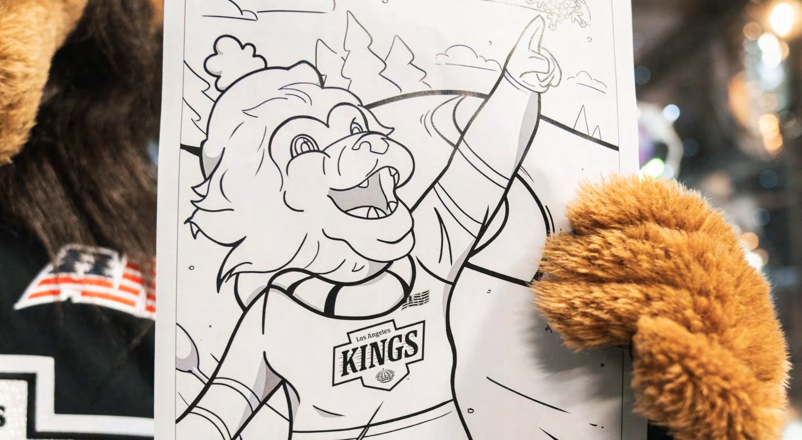 LA Kings youth seasonal campaign graphics and activity sheets