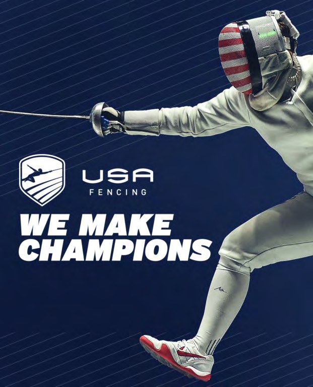 USA Fencing We Make Champions campaign across social and digital banner placements