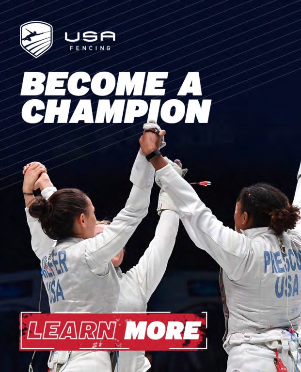 USA Fencing We Make Champions campaign across social and digital banner placements