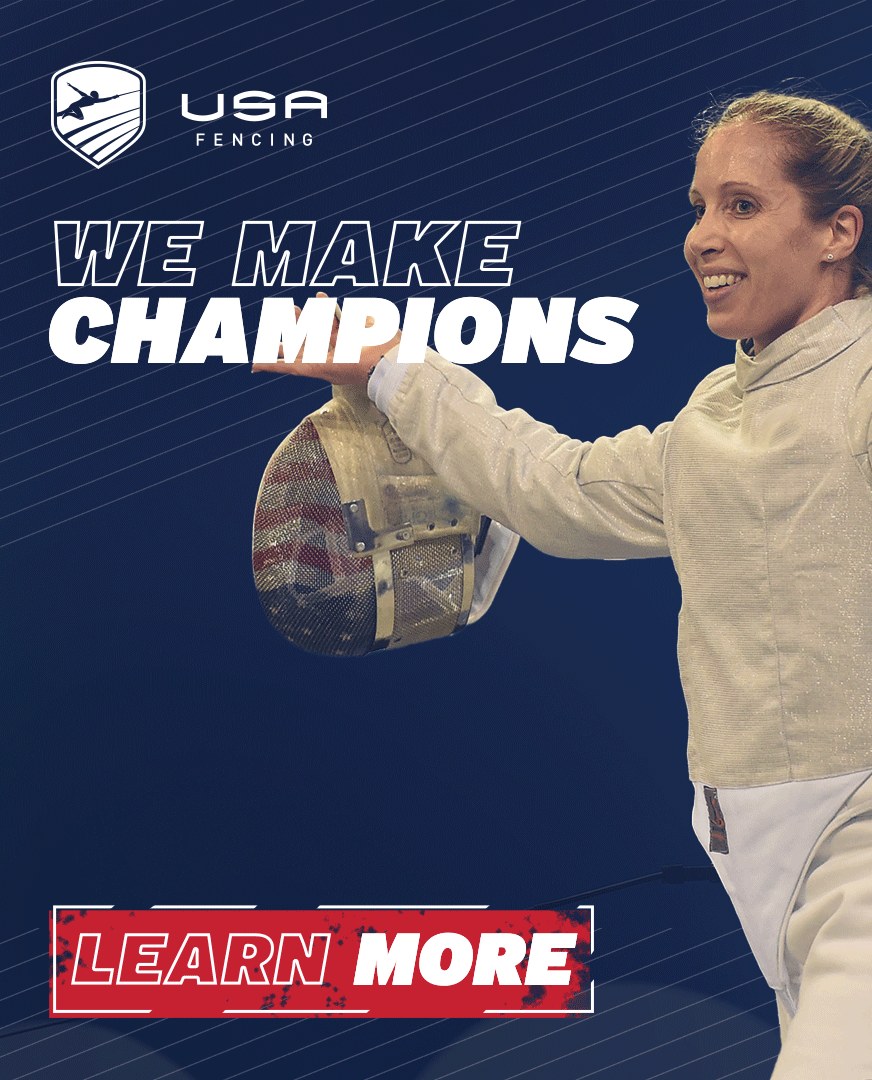 USA Fencing We Make Champions campaign across social and digital banner placements